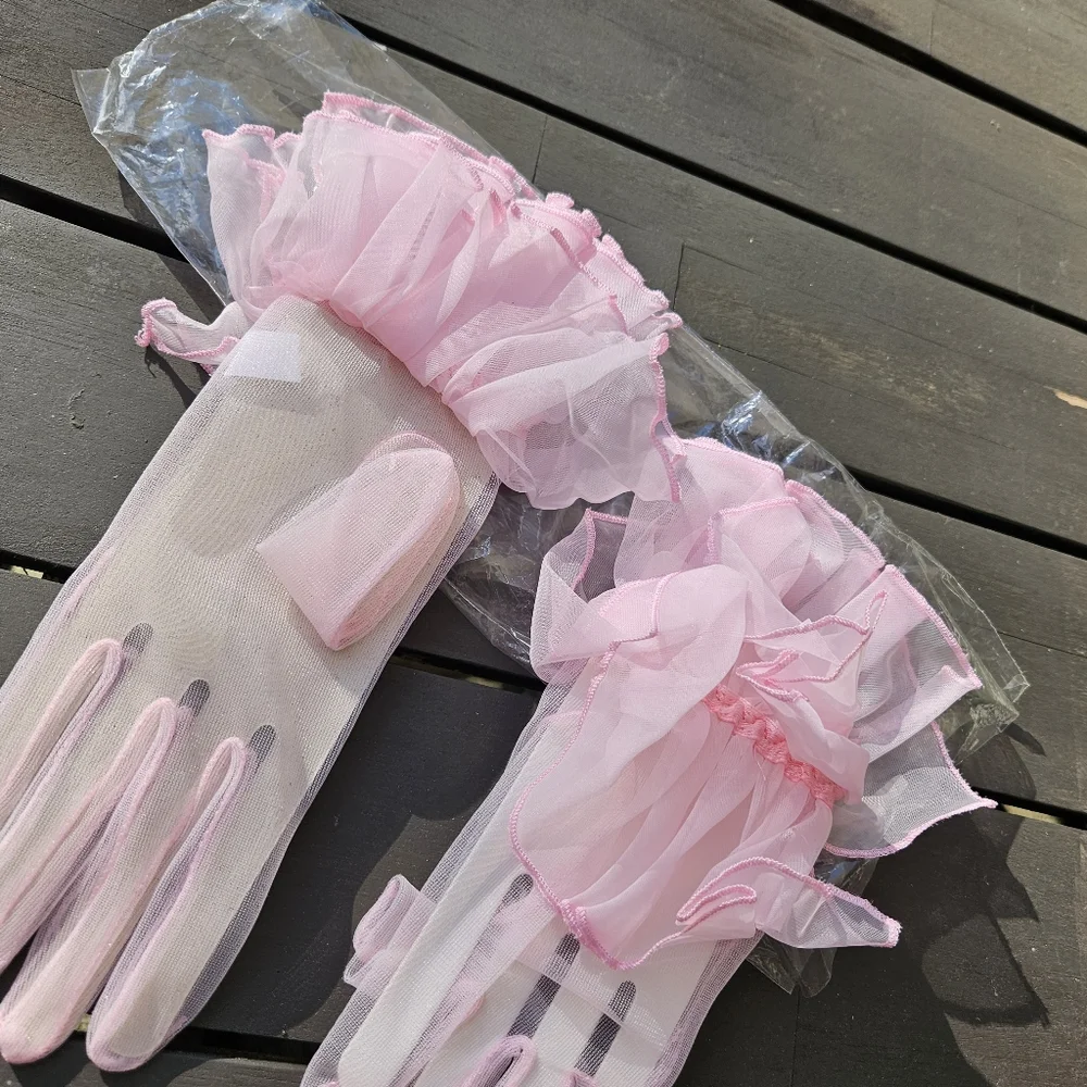 Vintage 60s Gloves Pink Old HOLLYWOOD Gloves Chic Mod Gift Bnip